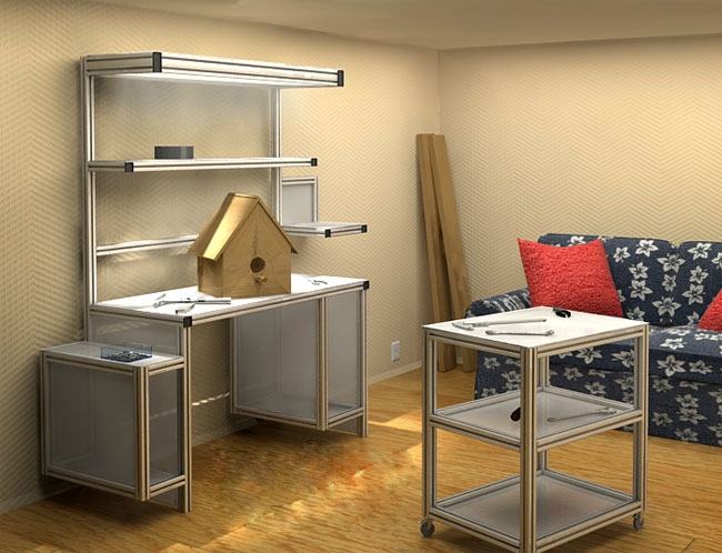 鋁型材家具展架 鋁型材家具展架